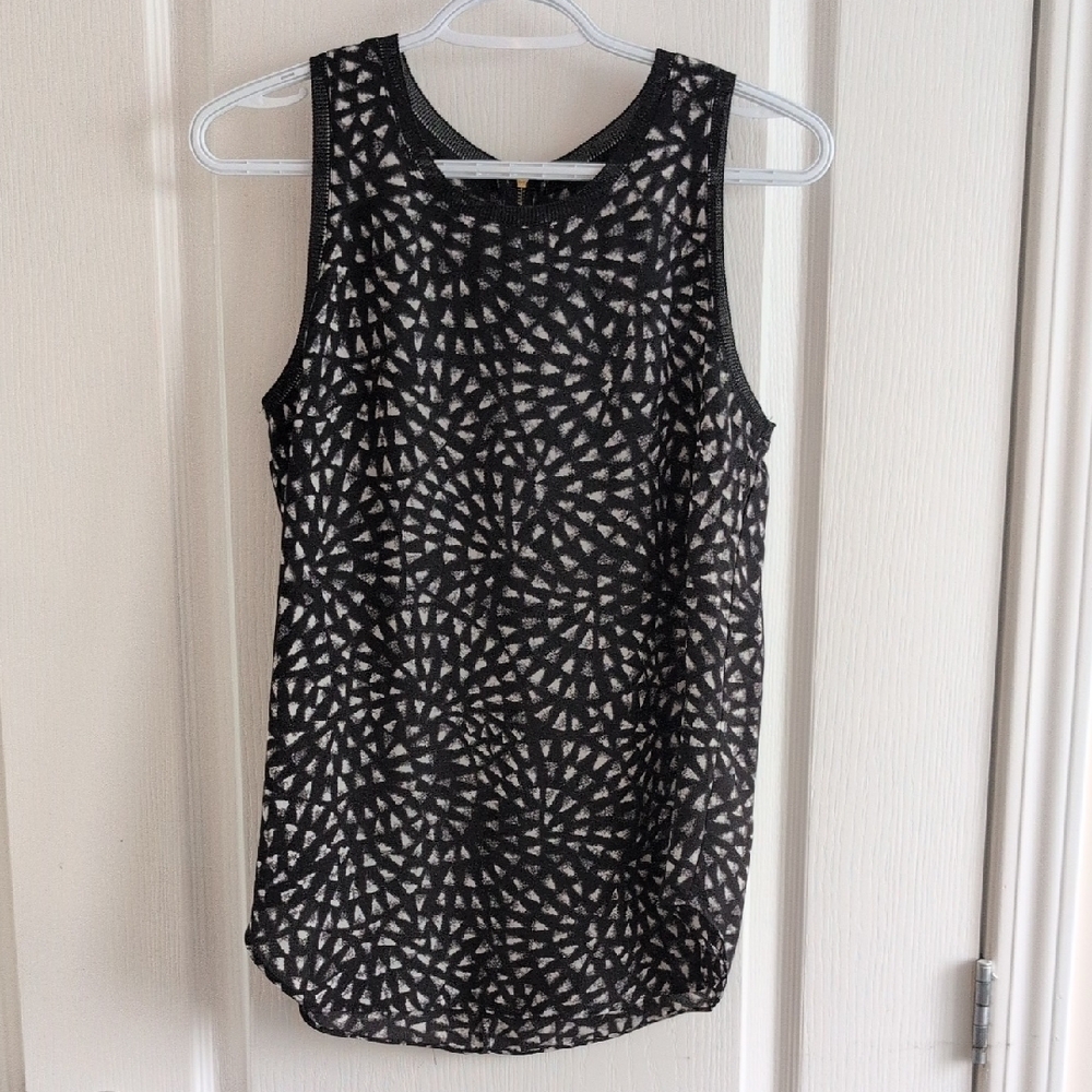 Massimo Black and White Sleeveless Tank Top